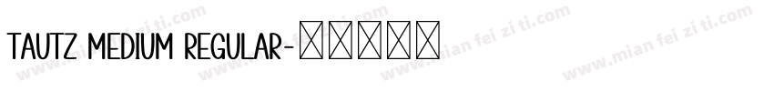 Tautz Medium Regular字体转换